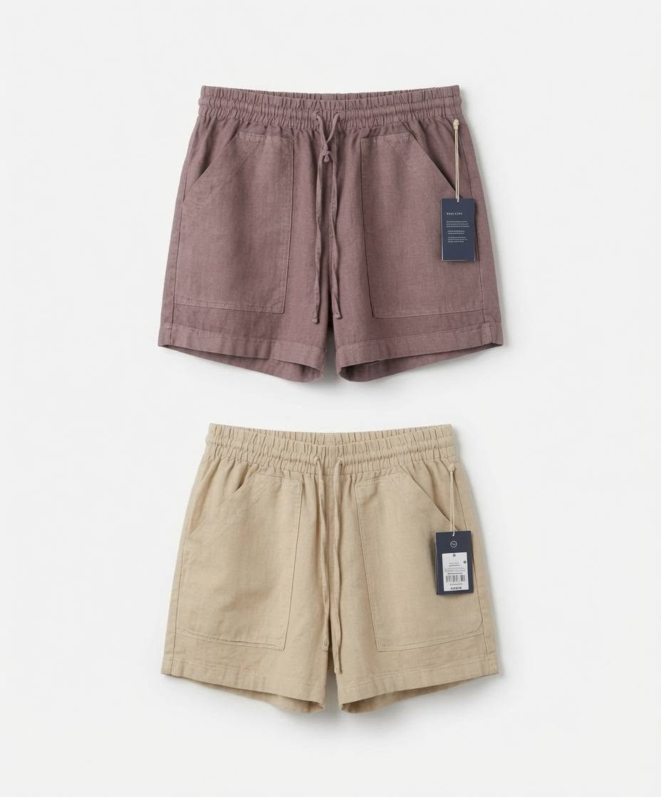 Elastic waist summer shorts